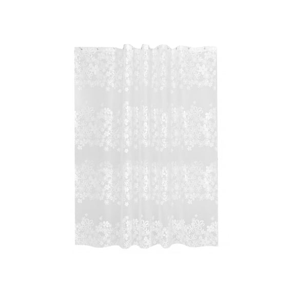 JeashCHAT Waterproof Shower Curtain Liner for Bathroom Bathtub, Flower Pattern 71x47 Inch EVA Thick Shower Curtain with Rustproof Metal Grommets