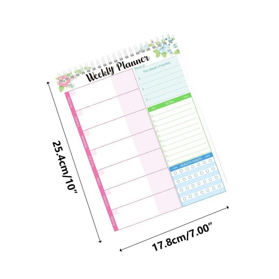 JeashCHAT Weekly Planner Notepad Weekly Calendar 52 Page Task Planning Pad with Daily Schedule, Top Priorities and To Do List, Home Office College School Supplies, 7"x10"