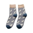 thumbnail image 1 of JeashCHAT Winter Women Coral Fleece Socks Middle Tube Retro Stocking, 1 of 3