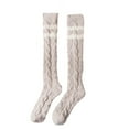 thumbnail image 1 of JeashCHAT Winter Women Coral Fleece Socks Middle Tube Sleeping Home Solid Calf Socks, 1 of 3