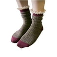 thumbnail image 1 of JeashCHAT Winter Women Socks Middle Tube Forestry Mori Lace Stocking, 1 of 6