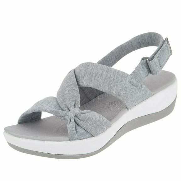 JeashCHAT Women Arch Support Walking Sandals Comfortable Stylish Summer Outdoor Sport Sandals Hiking Sandals Open Toe Strap Sandal for Beach (Gray)