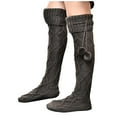 thumbnail image 1 of JeashCHAT Women Cable Knit Extra Long Boot Socks Over Knee Thigh Stocking Leg Warmers, 1 of 4