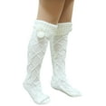 thumbnail image 1 of JeashCHAT Women Cable Knit Extra Long Boot Socks Over Knee Thigh Stocking Leg Warmers, 1 of 4
