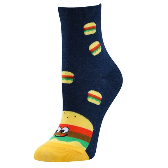 JeashCHAT Women Casual Cartoon Print Cotton Pattern Lady Socks Tube Comfortable Socks