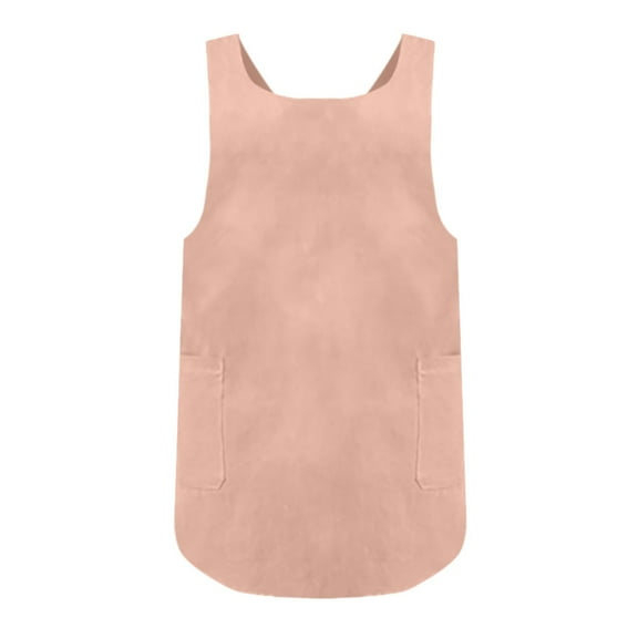 JeashCHAT Women Cotton Linen Cross Back Apron Japanese Housework Kitchen Wrap Pinafore OR