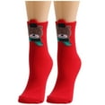 thumbnail image 1 of JeashCHAT Women Cute Christmas Vintage Printing Thicker Socks Long Sock Comfortable Socks, 1 of 4