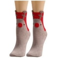 thumbnail image 1 of JeashCHAT Women Cute Christmas Vintage Printing Thicker Socks Long Sock Comfortable Socks, 1 of 4