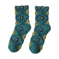 thumbnail image 1 of JeashCHAT Women Fashion Retro Academic Style Flower Lovely Cotton Middle Tube Socks, 1 of 2