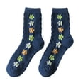 thumbnail image 1 of JeashCHAT Women Fashion Retro Academic Style Flower Lovely Cotton Middle Tube Socks, 1 of 4