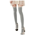 thumbnail image 1 of JeashCHAT Women Lady Warm Cotton Thigh High Long Stockings Knit Over Knee Lace Socks, 1 of 4