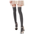 thumbnail image 1 of JeashCHAT Women Lady Warm Cotton Thigh High Long Stockings Knit Over Knee Lace Socks, 1 of 5