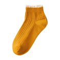 thumbnail image 1 of JeashCHAT Women Shortcylinder Cartoons Embroidery Towel Bottom Socks Lnvisible Ship Socks, 1 of 5