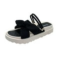 thumbnail image 1 of JeashCHAT Women's Bow Knot Slide Sandals Open Toe Slip On Platform Sandals Casual Summer Beach Sandals Outdoor Slippers, 1 of 4
