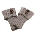 thumbnail image 1 of JeashCHAT Women's Button Socks Boot Accessories Short Leg Warmers Knit Toppers, 1 of 5