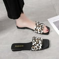 thumbnail image 1 of JeashCHAT Women's Flat Sandals Comfortable Women's Slide Sandals Fashion Square Toe Slippers Beach Flat Sandals for Women Summer, 1 of 9