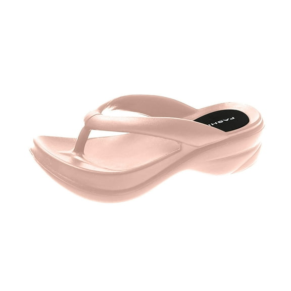 JeashCHAT Women's Orthotic Flip Flops Sandals Comfortable Arch Support Summer Wedge Flip Flops Beach Shoes