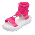 thumbnail image 1 of JeashCHAT Women's Platform Sandals Comfortable Wool Upper Slip On Trend Summer Sandals for Indoor and Outdoor, 1 of 5