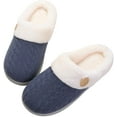thumbnail image 1 of JeashCHAT Women's Slip On Fuzzy House Slippers Memory Foam Slippers Outdoor Indoor Warm Plush Bedroom Shoes with Faux Fur Lining, 1 of 4