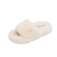 thumbnail image 1 of JeashCHAT Women's Slippers Fuzzy Soft House Slippers Bedroom Slippers for Women Plush Comfy Home Shoes Slip On (White), 1 of 3
