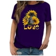 thumbnail image 1 of JeashCHAT Women's T shirts Clearance Women Casual Printing Shirts Short Sleeve Loose Tee Tops Tunic Blouse, 1 of 4
