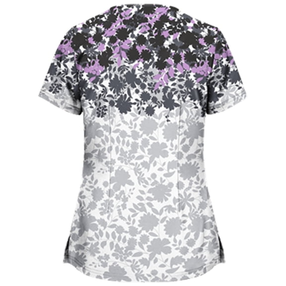 JeashCHAT Women's Tops Casual Women Short Sleeve V-neck Tops Working Uniform Blouse