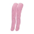 thumbnail image 1 of JeashCHAT Women's Winter Over Knee Thigh High Fuzzy Socks Plush Slipper Stockings Extra Long Leg Warmers Home Sleeping Socks, Pink, 1 of 3