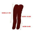 thumbnail image 1 of JeashCHAT Women's Winter Over Knee Thigh High Fuzzy Socks Plush Slipper Stockings Extra Long Leg Warmers Home Sleeping Socks, Red, 1 of 3