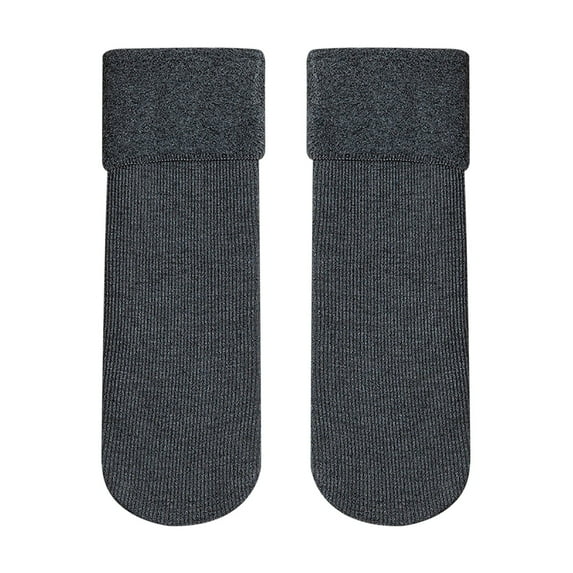 JeashCHAT Women's Winter Socks Velvet Thick Socks Warm Thick Knit Soft Vintage Casual Crew Socks Gifts