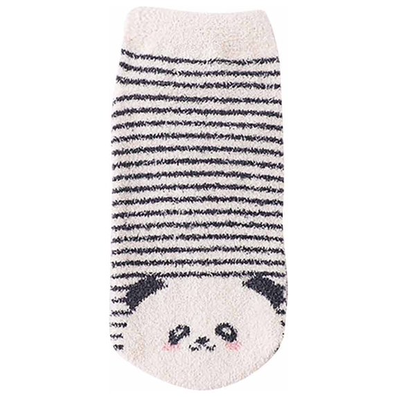 JeashCHAT Women's Winter Super Soft Warm Cozy Fuzzy Fleece-Lined Floor Short Socks