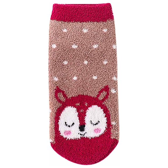 JeashCHAT Women's Winter Super Soft Warm Cozy Fuzzy Fleece-Lined Floor Short Socks