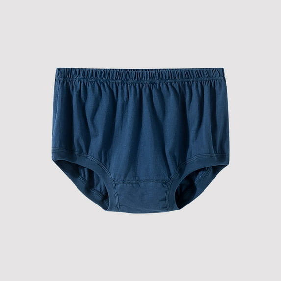 JeashCHAT Women's and Men's Cotton Briefs, Plus Size High Waist Underwear, Solid Color Soft Breathable Full Coverage Briefs for Seniors