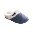 thumbnail image 1 of JeashCHAT Womens Fuzzy Slippers Slip On Fuzzy House Slippers Memory Foam Slippers Outdoor Indoor Warm Plush Bedroom Shoes with Faux Fur Lining, 1 of 9