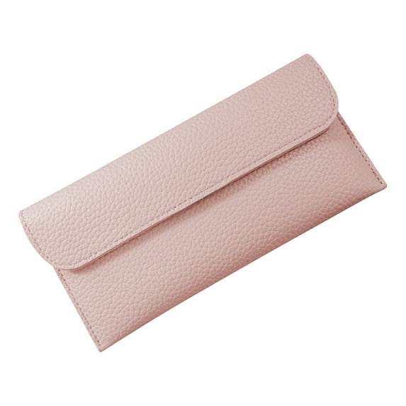 JeashCHAT Womens Wallet Clearance, Leather Long Purse Ladies Credit Card Holder, Large Capacity Snap Purse for Travel, Mother's Day Valentine's Day Gifts, Pink