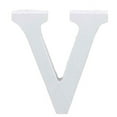 thumbnail image 1 of JeashCHAT Wood Wooden Letters White Alphabet Wedding Birthday Party Home Decorations V, 1 of 3