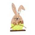 thumbnail image 1 of JeashCHAT Wooden Easter Bunny Table Decorations Bunnies Rabbit Tabletop Party Centerpiece Signs Wood Holiday Spring Eggs Shelf Topper for Home Kitchen Office Mantle Outdoor Patio Yard Decor, 1 of 4