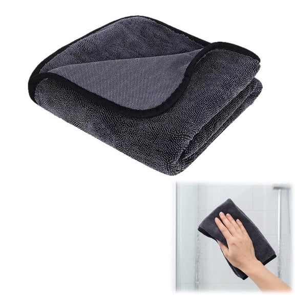 Jeaver Microfiber Window Cleaning Cloth XXL, Streak Free Reusable Cloth for Glass Shower Tiles Faucets Mirrors (24x16 in,1PC)