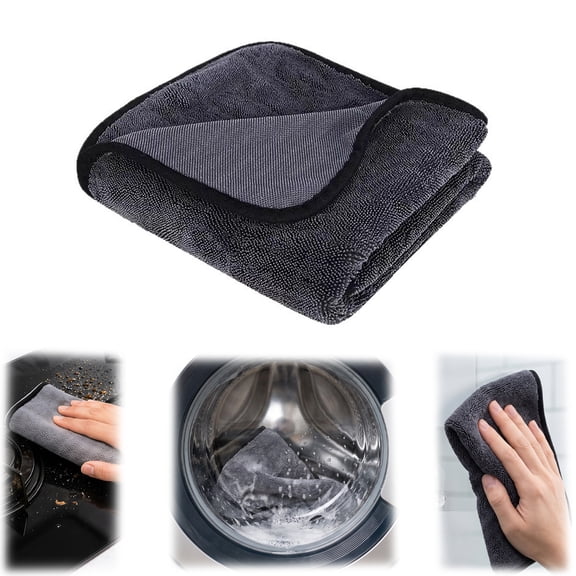 Jeaver Shower Glass Cleaning Cloth, Extra-Large Microfiber Cloth for Windows, Glass Doors & Mirrors, Streak-Free Shine(24"L x 16"W,1PC)