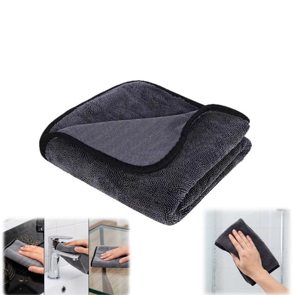 JeaverCloth High Density Microfiber Window Cleaning Cloth, Lint-Free Streak-Free Reusable Glass Cleaning Towel for Windows, Sliding Doors, Mirrors & Home Surfaces