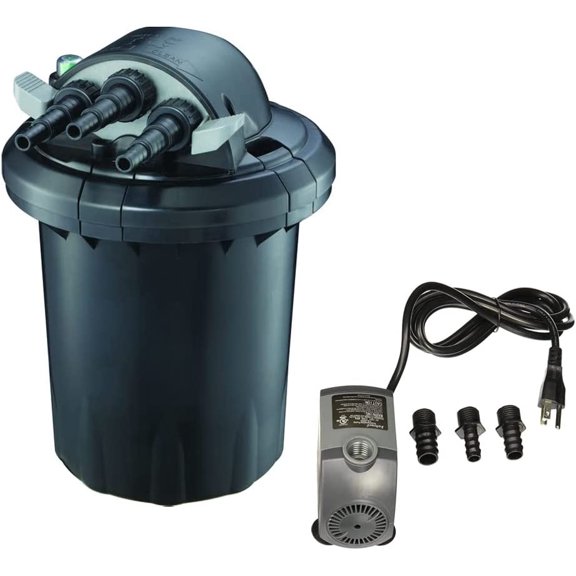 Jebao CF-10 Bio Pressure 13W UV Pond Filter with 528GPH Pump, up to 1000 Gallon
