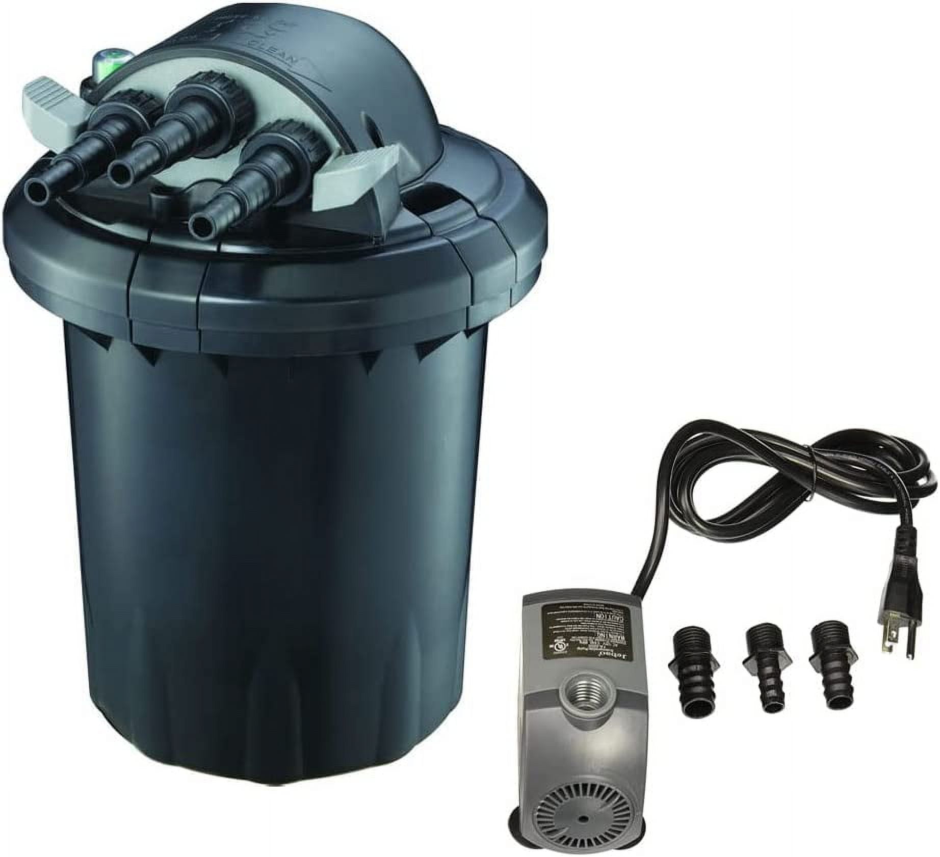 Black Submersible Bio Pressure UV Pond Filter with Pump
