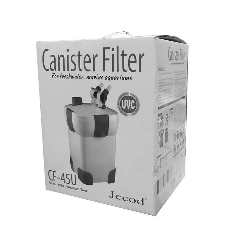 Jebao CF 45U UVC Canister Filter for Freshwater Marine Aquariums