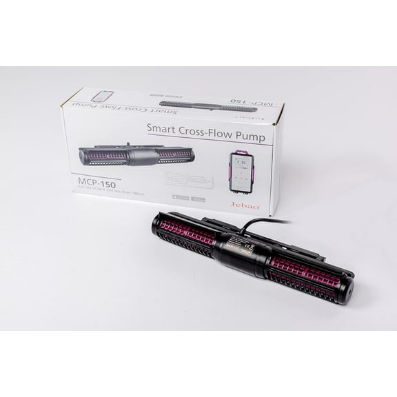 Jebao MCP-150 Smart Cross Flow Pump with LCD Display Controller for Saltwater Tank Magnetic Base, 6000 to 7500 GPH