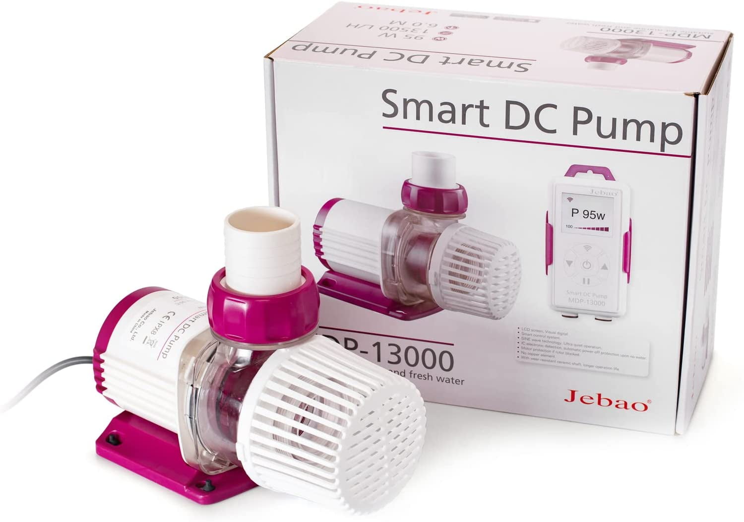 Jebao MDP-13000 Smart DC Pump, 3566GPH, LCD Controller, Wi-Fi ...