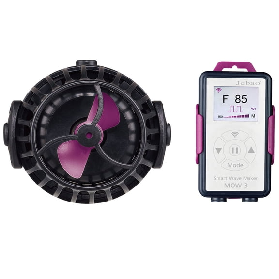 Jebao MOW-3 Smart Wave Maker with LCD Display Controller for Saltwater Tank Magnetic Base, 792GPH