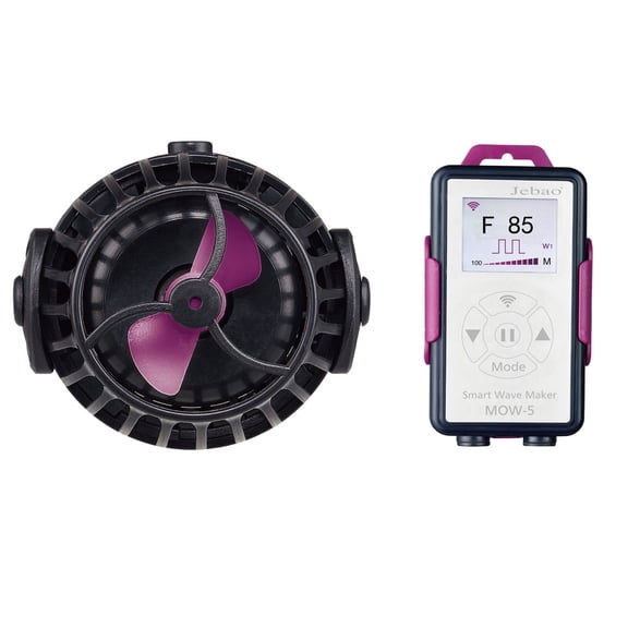 Jebao MOW-5 Smart Wave Maker with LCD Display Controller for Saltwater Tank Magnetic Base, 1320GPH