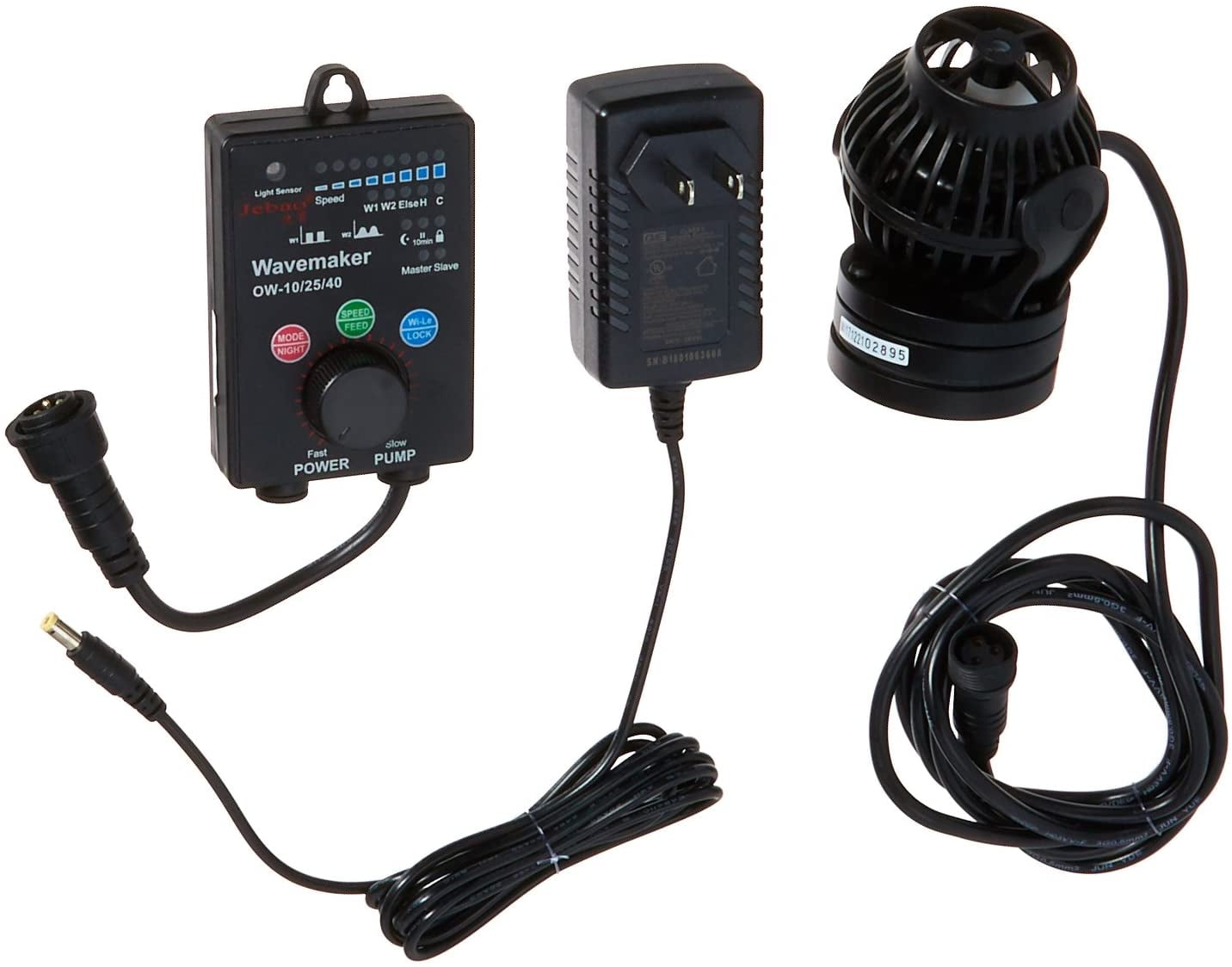 Jebao OW-25 Wave Maker Flow Pump with Controller for Marine Reef Aquarium, 184-2245 GPH