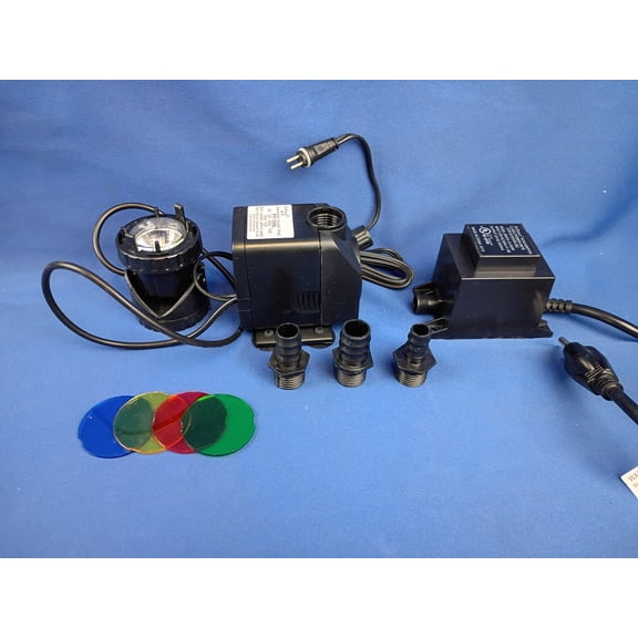 Jebao PP399L+JPL1 Submersible Pump with Light 264 GPH Max Flow, 65 Inch Max Head, 10W Spotlight