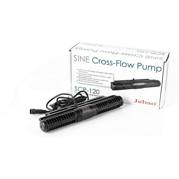 Jebao SCP-120 Sine Cross Flow Pump Wave Maker with Controller, Black