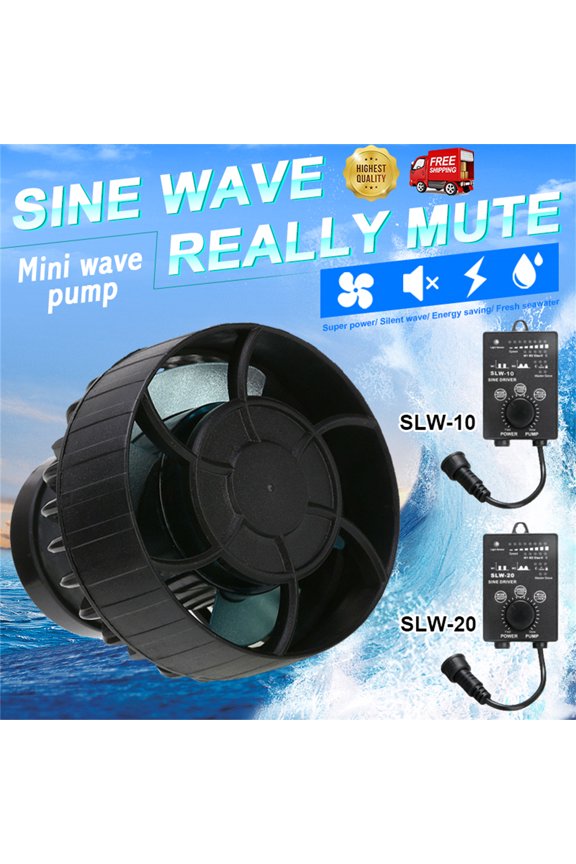 Jebao SLW Wave Maker Flow Pump with Controller for Marine Reef Aquarium (SLW-20, 2641 GPH)